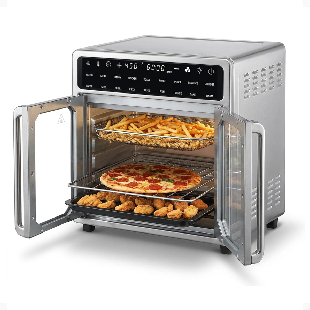 Kitchen Elite 16 Qt French Door Air Fryer Oven, Countertop Cooker (Open Box)