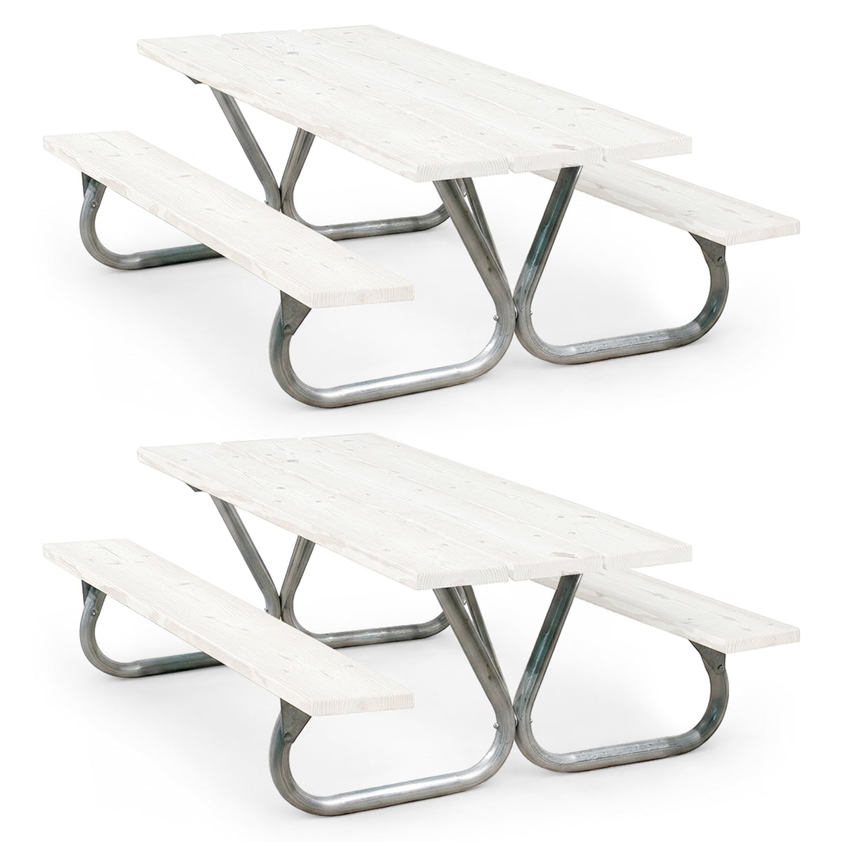 Pilot Rock 2 Pack 6'/8' Outdoor Steel Non Tip Picnic Table Leg Kits (Frame Only)