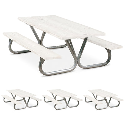Pilot Rock 4 Pack 6'/8' Outdoor Steel Non Tip Picnic Table Leg Kits (Frame Only)