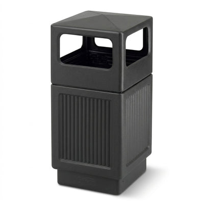Safco Canmeleon Outdoor and Indoor Recessed Panel Trash Can, 38 Gallon Capacity - VMInnovations