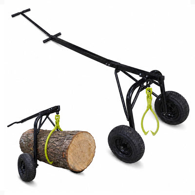 Timber Tuff Steel Log Carrier Dolly, 1000 Pound Capacity with ATV Compatibility