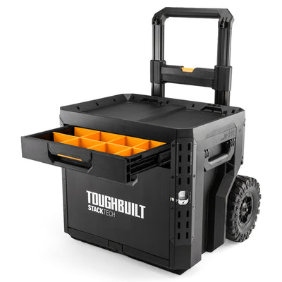 ToughBuilt StackTech 2-Drawer Rolling Locking Box, Tool Storage & Gear Organizer