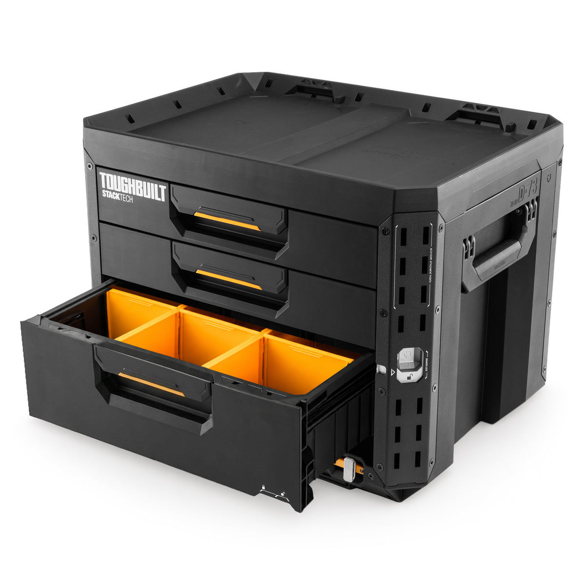 ToughBuilt StackTech 3-Drawer Locking Box, Plastic Storage Tool & Gear Organizer - VMInnovations