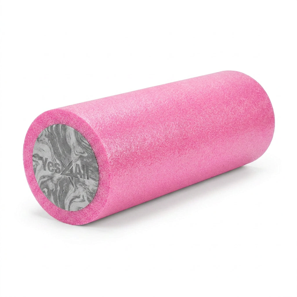 Yes4All Medium Firm 2-Layer Round PE Foam Roller for Yoga & Pilates, (Open Box)