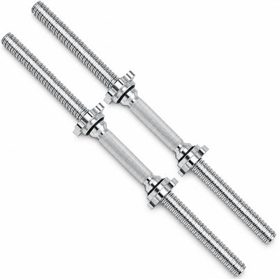 Yes4All Threaded Dumbbell Handle Set with Chrome Non-Slip Grip, 24 Inch, 2 Pack - VMInnovations