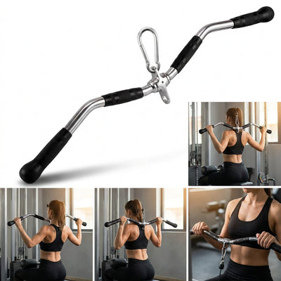 Yes4All Lat Pull Down Bar with Wide Grip, Rubber Handles & Cable Mount (Used) - VMInnovations