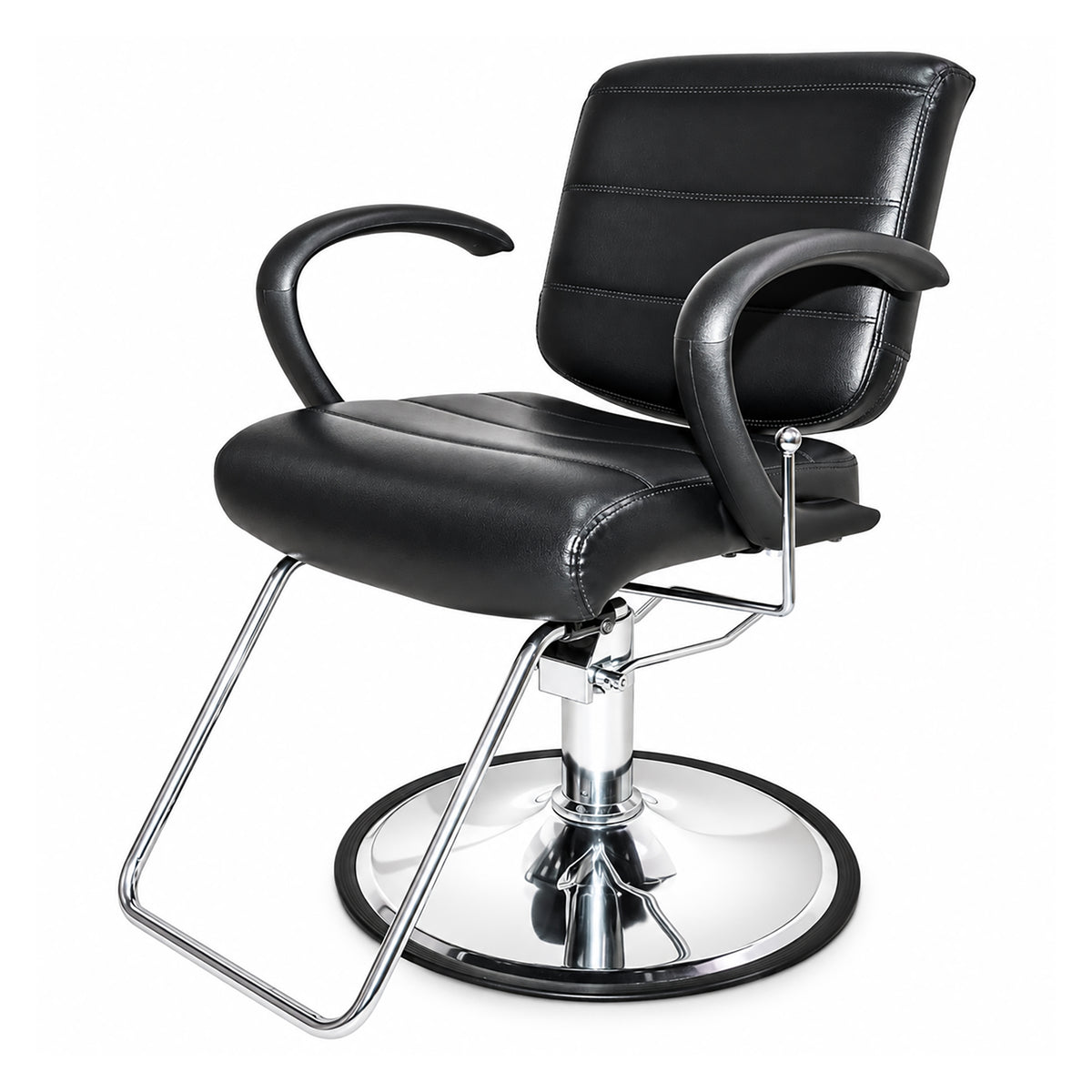 PureSana Chromium 360 Degree Professional All Purpose Salon Chair, Black (Used)