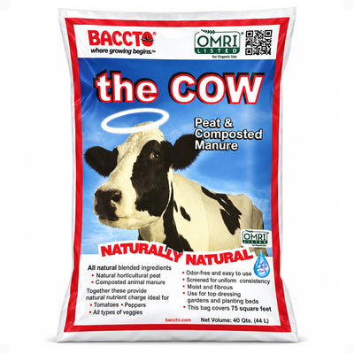 Baccto Wholly Cow Horticulture Organic Peat & Composted Manure 40 Qts (Open Box)
