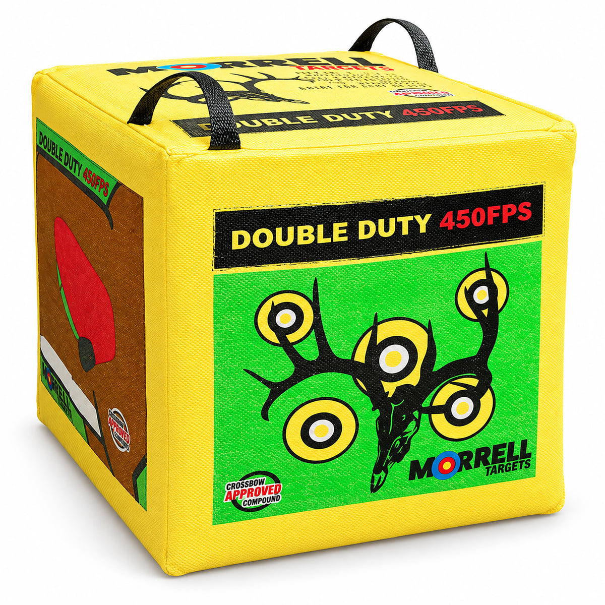 Morrell Double Duty 450 FPS 4 Sided Cube Field Point Archery Bag Target, Yellow