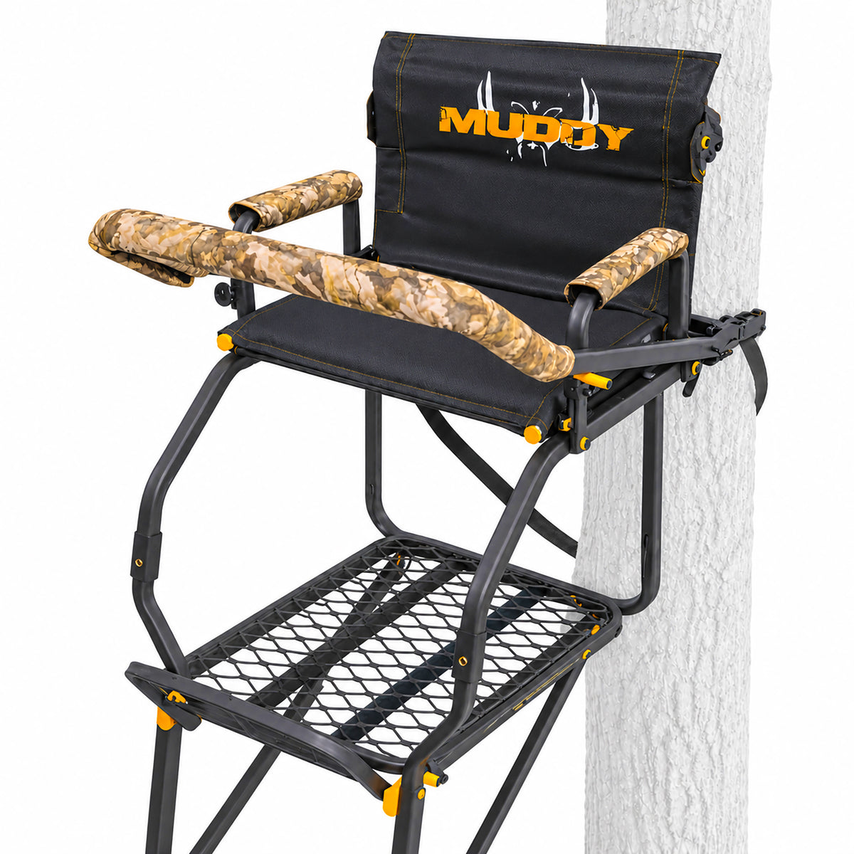 Muddy The Skybox Deluxe 20 Ft Hunting Ladderstand, 1 Person Climbing Tree Stand