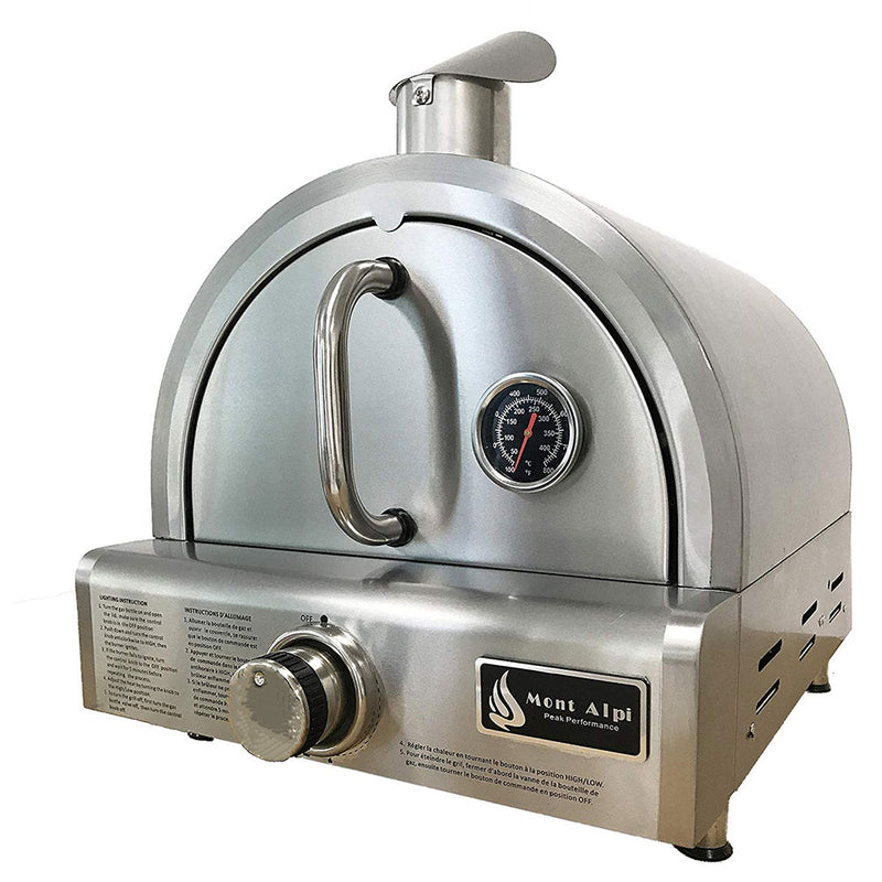 Mont Alpi MAPZ Table Top Gas Stainless Steel Large Portable Pizza Oven Cooker