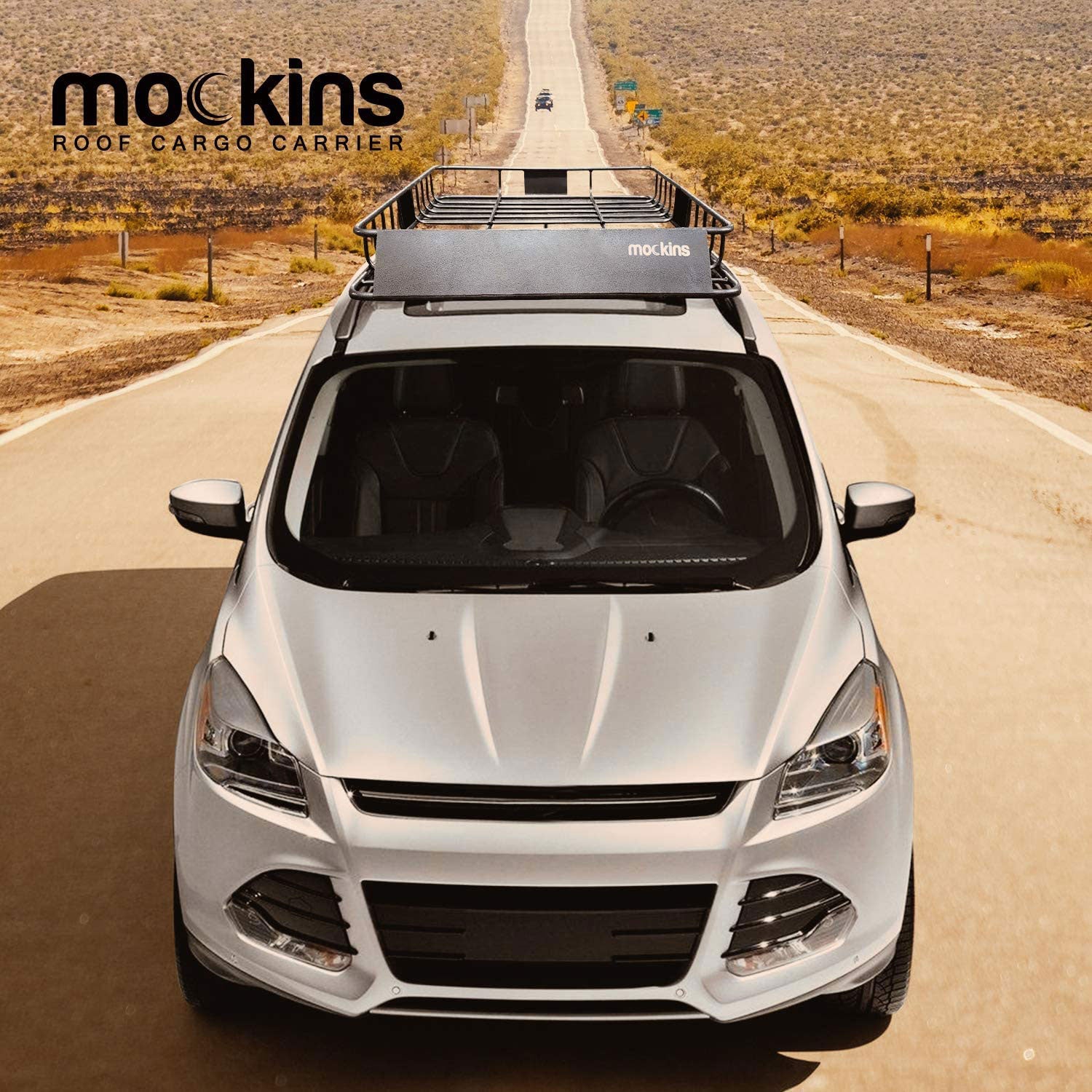 Mockins Extendable Rooftop Rack with Bungee Net, Straps, & Cargo Bag (Open Box) - VMInnovations