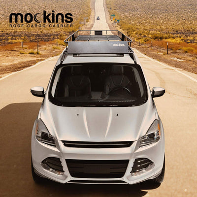 Mockins Extendable Rooftop Rack with Bungee Net, Straps, & Cargo Bag (Open Box) - VMInnovations