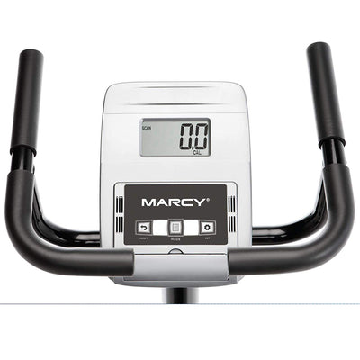 Marcy Sturdy 8 Resistance Magnetic Adjustable Recumbent Home Exercise Bike, Blue
