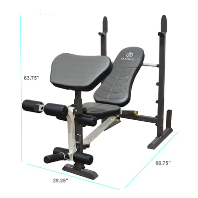 Marcy MWB-20100 Adjustable, Folding Standard Full Body Workout Weight Bench