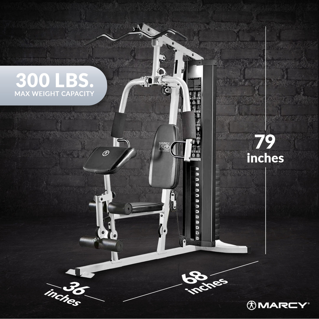 Marcy Dual-Functioning Upper Lower Body Fitness Workout 150-Pound Stack Home Gym