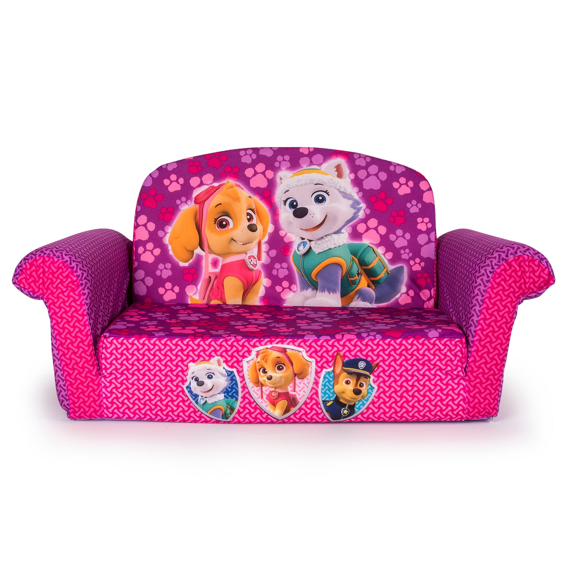 Marshmallow Furniture Comfy 2-in-1 Flip Open Couch Bed Kid Furniture, Paw Patrol