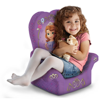 Marshmallow Comfy Foam Toddler High Back Chair, Disney Junior Sofia (Open Box)