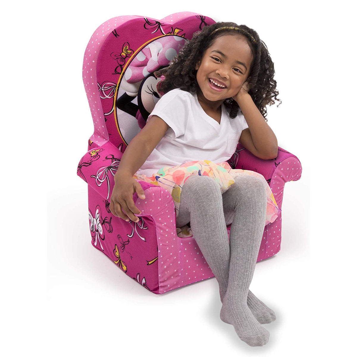 Marshmallow Furniture Comfy Foam Toddler Chair Kids Furniture, Cute Minnie Mouse