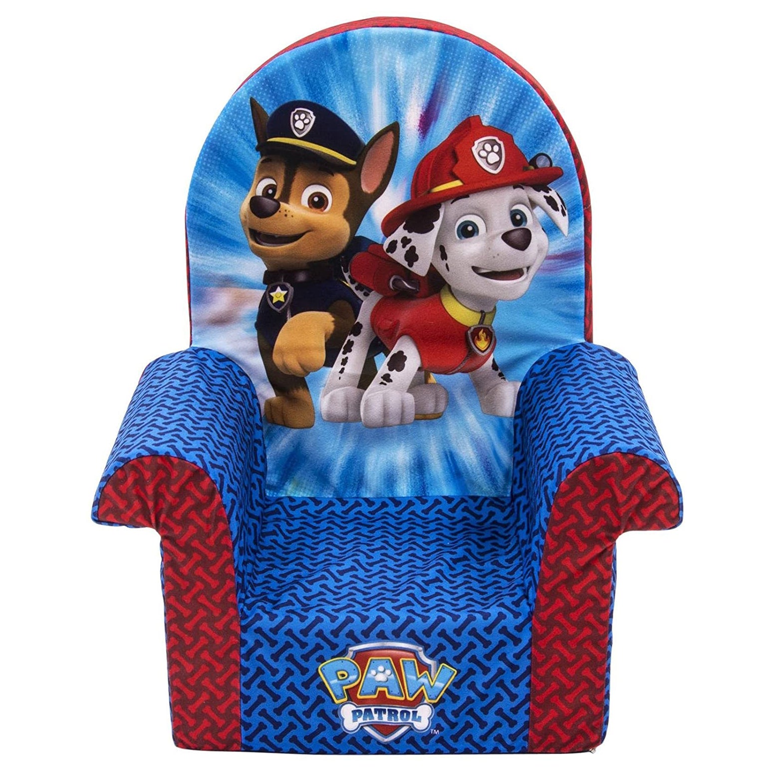 Marshmallow Furniture Comfy Foam Toddler Couch & Chair Package 2, Paw Patrol