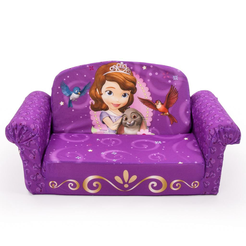 Marshmallow Furniture Comfy 2-in-1 Flip Open Couch Bed Kid's Furniture, Sofia