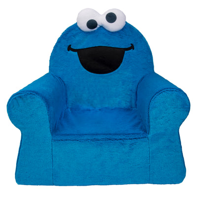 Marshmallow Furniture Deluxe Comfortable Foam Toddler Kids Chair, Cookie Monster