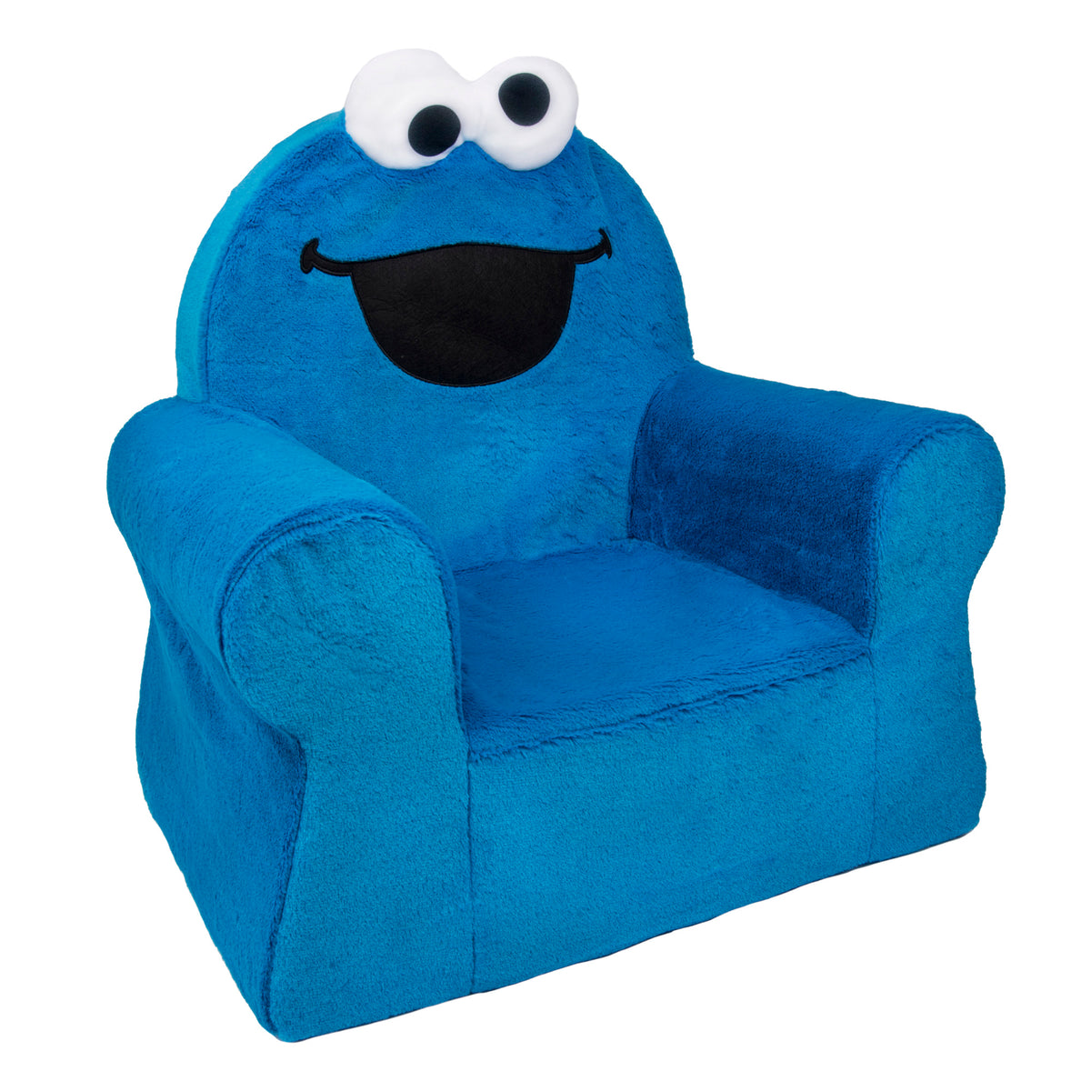 Marshmallow Furniture Deluxe Comfortable Foam Toddler Kids Chair, Cookie Monster