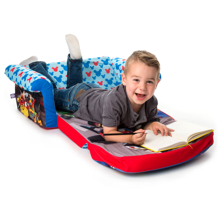 Marshmallow Furniture 2-in-1 Couch Bed, Disney Mickey Mouse Roadsters (Open Box) - VMInnovations