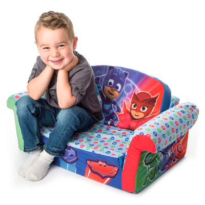 Marshmallow Furniture Comfy Foam Toddler 2-in-1 Couch & Chair Package, PJ Masks