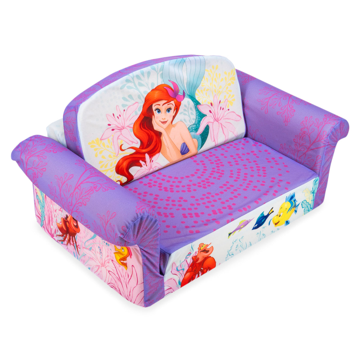 Marshmallow Furniture 2-in-1 Flip Couch Bed Furniture, The Little Mermaid (Used)