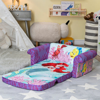 Marshmallow Furniture 2-in-1 Flip Couch Bed Furniture, The Little Mermaid (Used)