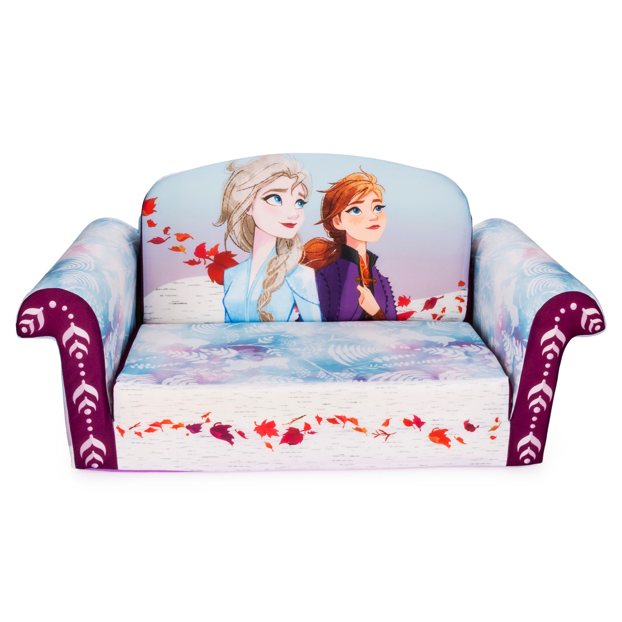 Marshmallow Furniture Comfy Foam Toddler Couch & Chair Package, Disney Frozen 2