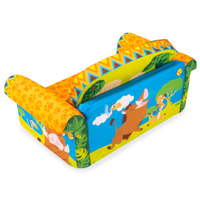Marshmallow Furniture Comfy Foam Toddler Couch & Chair Package, The Lion King