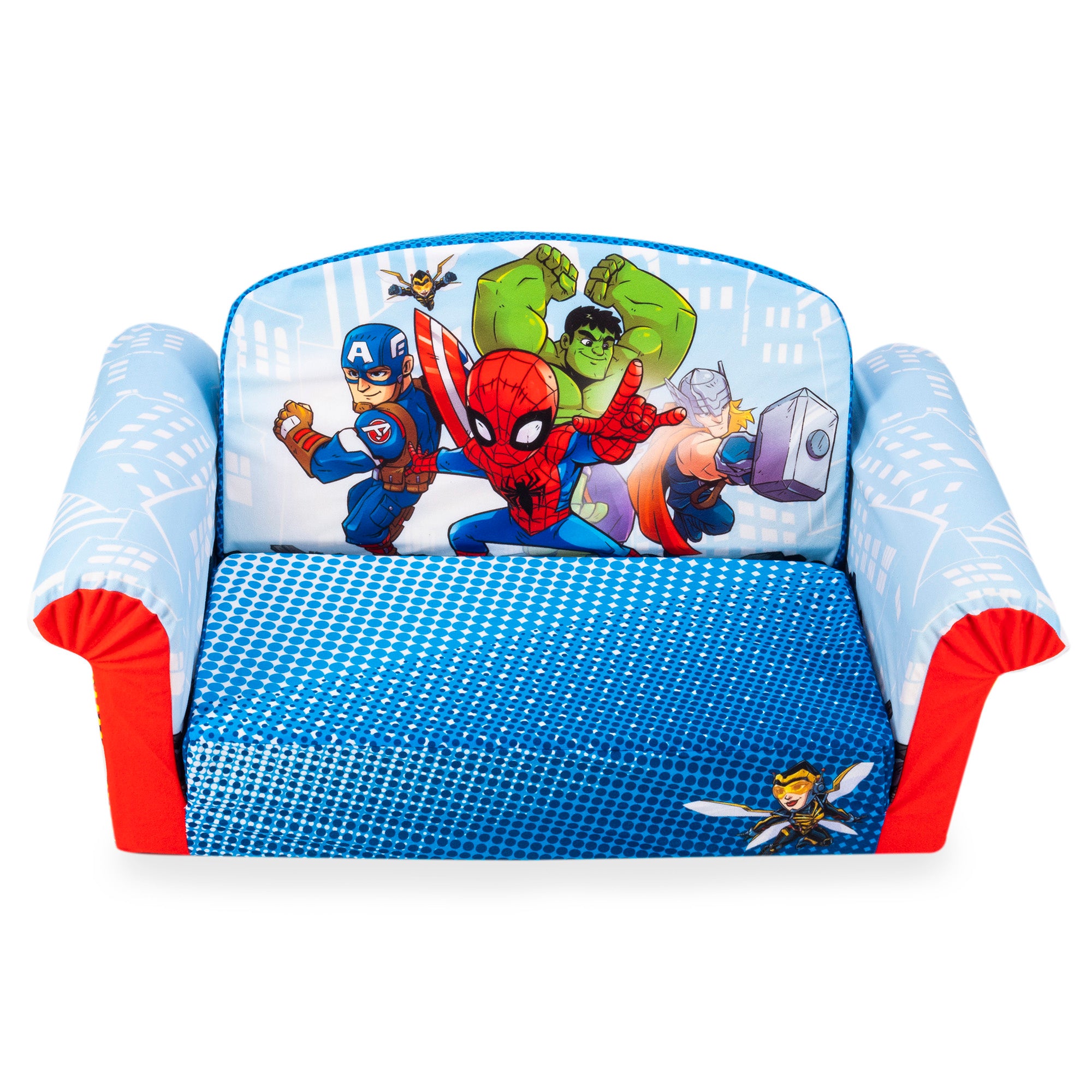 Marshmallow Furniture 2-in-1 Flip Open Couch Bed Furniture, Marvel Super Heroes
