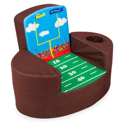 Marshmallow Furniture Flip-See-Do 4-in-1 Foam Toddler Chair, Football