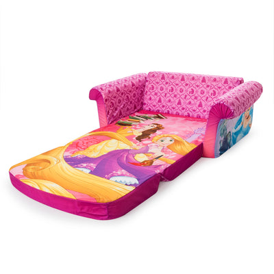 Marshmallow Furniture 2-in-1 Flip Open Couch Bed Furniture, Disney Princesses