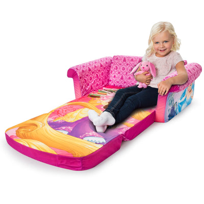 Marshmallow Furniture 2-in-1 Flip Open Couch Bed Furniture, Disney Princesses