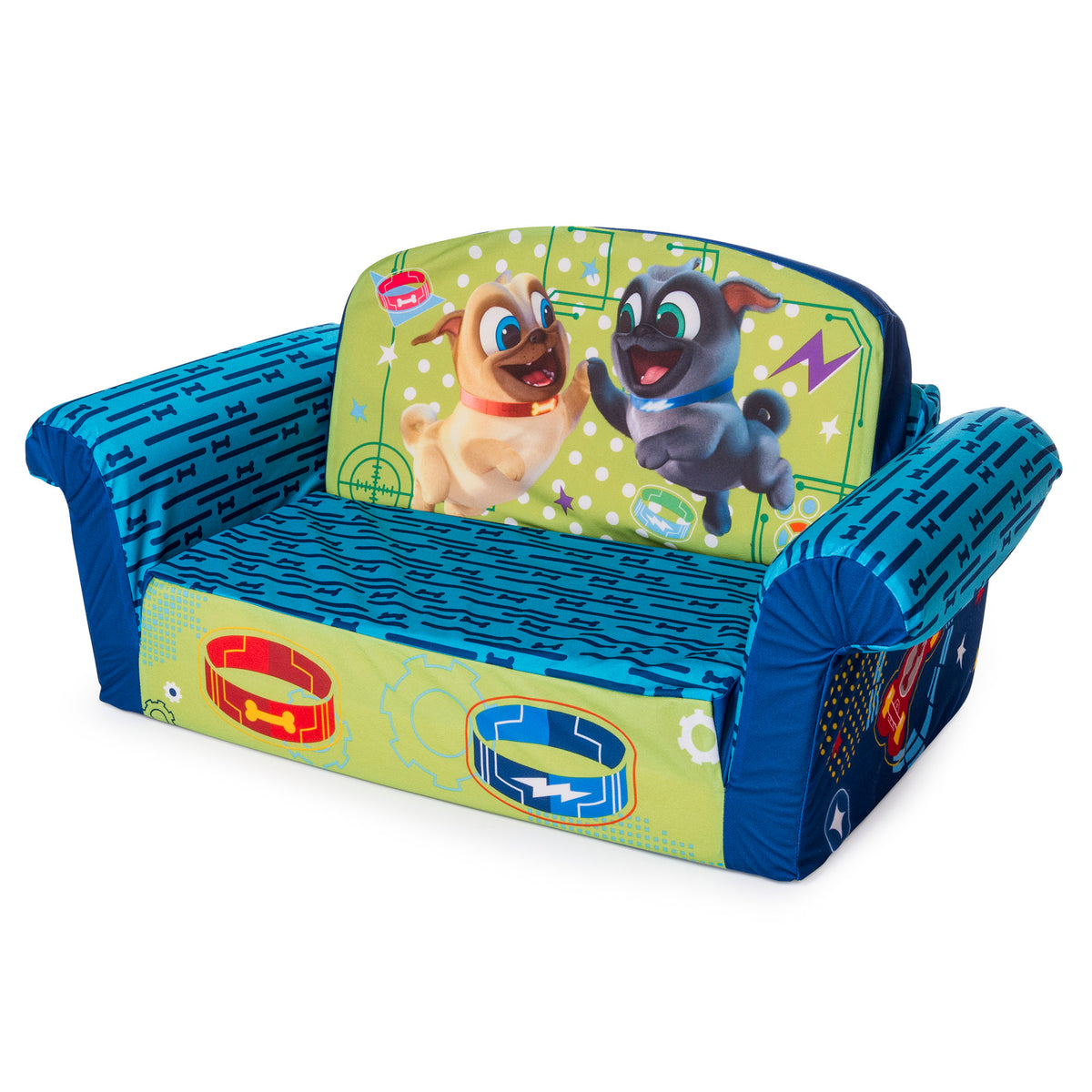 Marshmallow Furniture 2-in-1 Flip Open Couch Bed Furniture, Disney Puppy Dog Pal