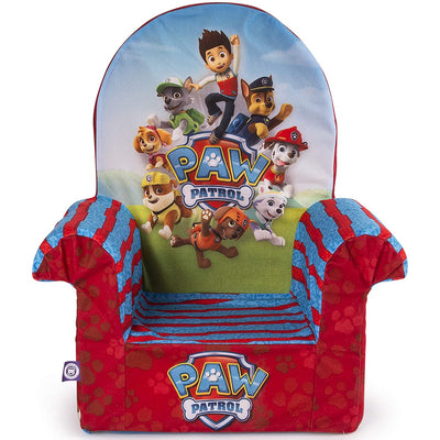 Marshmallow Furniture Comfortable Foam Toddler Kid's High Back Chair, Paw Patrol