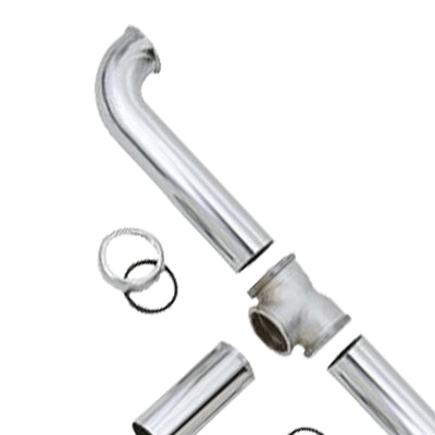 Master Plumber 2 Bowl Center Outlet Drain with Chrome Plated Brass for Sinks - VMInnovations