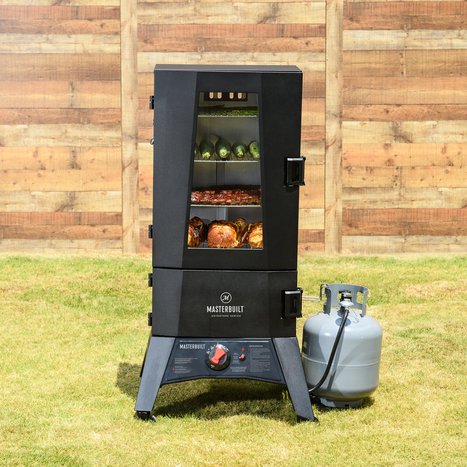 Masterbuilt Adventure Series MPS 340G ThermoTemp XL Propane Smoker, 50 Inch Tall - VMInnovations