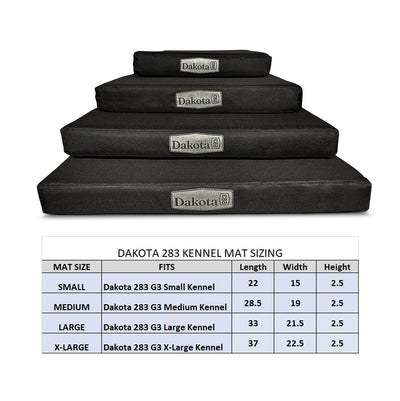 Dakota Washable Portable Padded Kennel Mat Crate Bed for Dogs/Pets, XL(Open Box) - VMInnovations