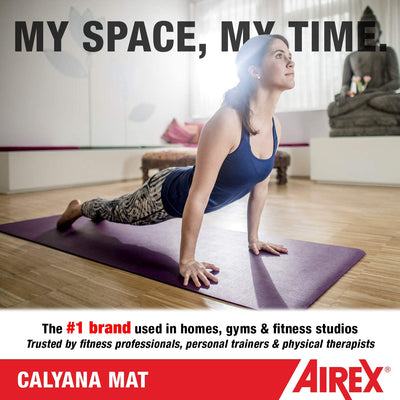 AIREX Calyana Prime Closed Cell Foam Fitness Mat for Yoga and Pilates, Lime - VMInnovations