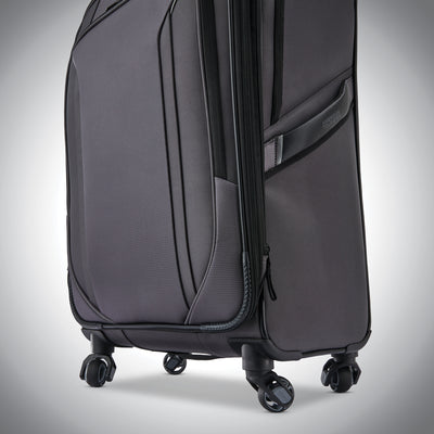 American Tourister Axion Spinner 25 Inch Wheeled Suitcase, Gray (Open Box)