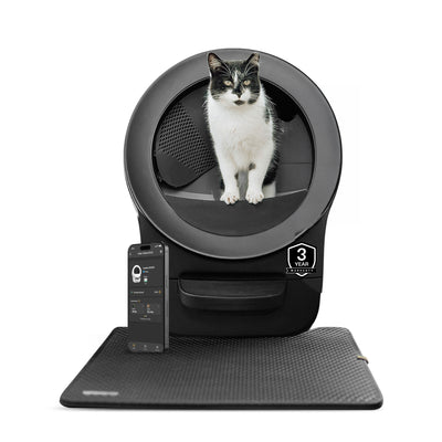 Whisker Litter-Robot EVO, Black - Automatic Self-Cleaning Cat Litter Box - VMInnovations