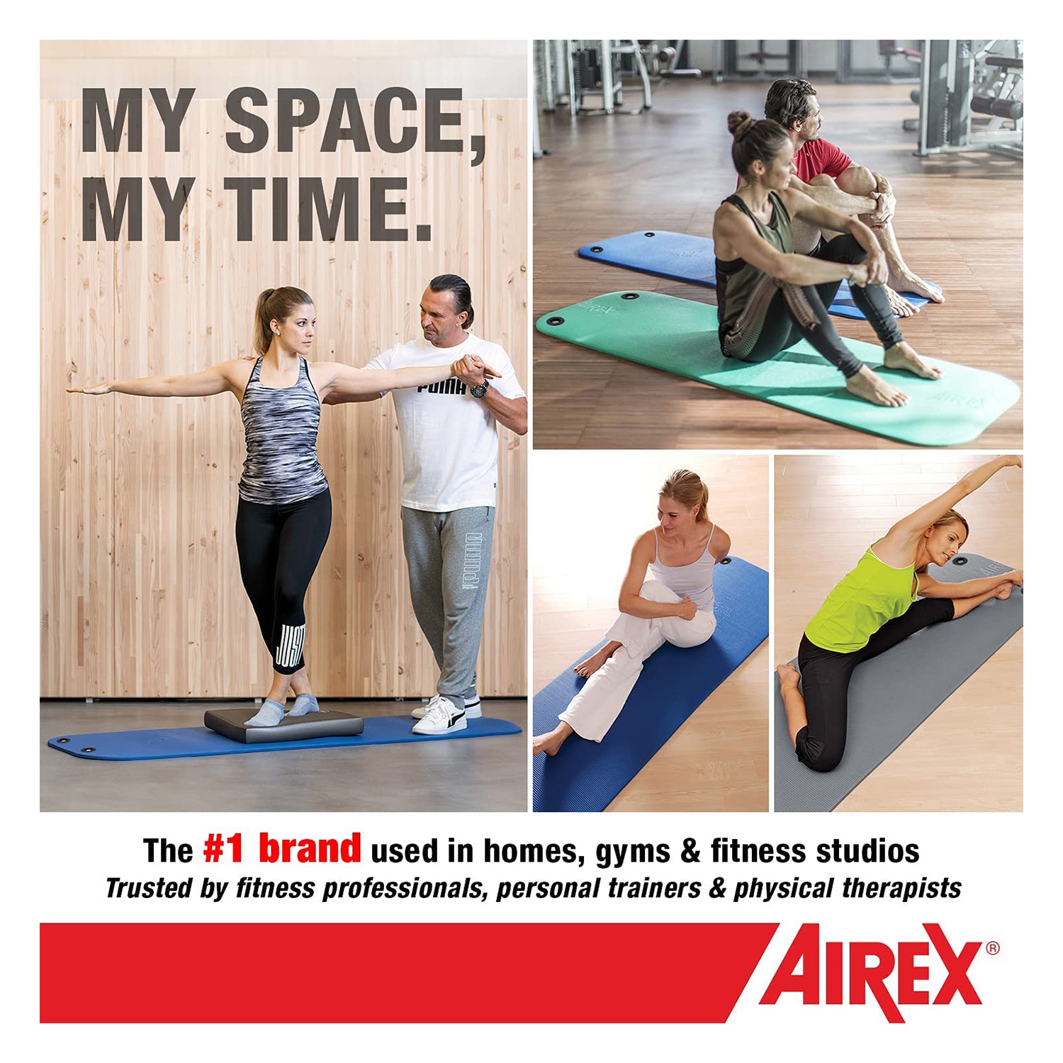 AIREX 180 Closed Cell Foam Fitness Mat w/ Grommets for Yoga & More, Pink (Used) - VMInnovations