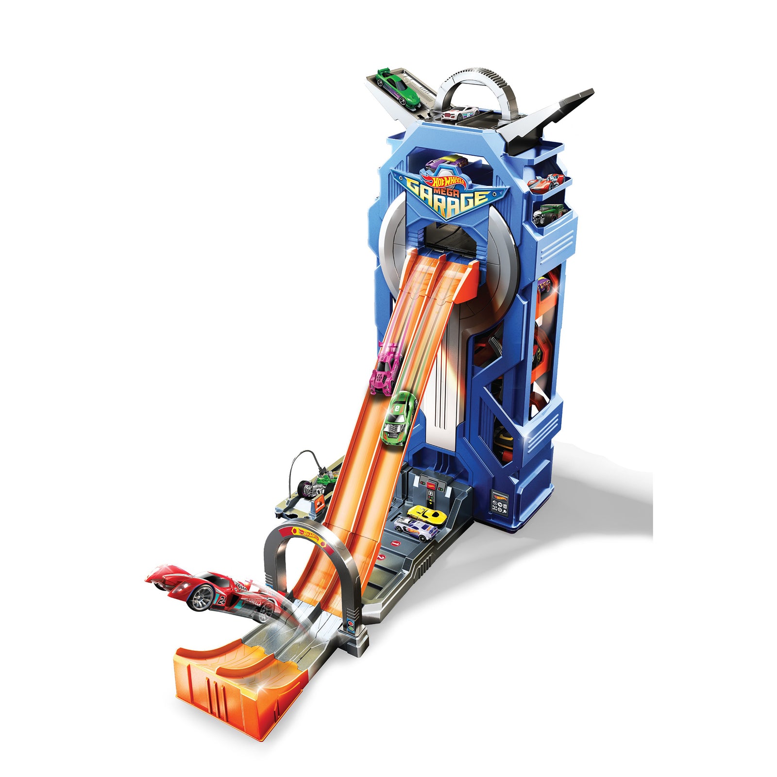 Hot Wheels City Oversized Vertical 35 Car Capacity Mega Garage Toy Play Set - VMInnovations