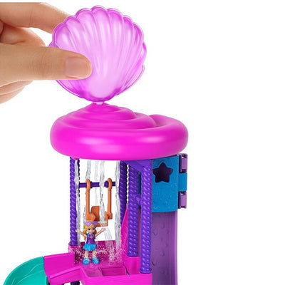 Polly Pocket Pollyville Super Slidin' Water Park with Micro Polly and Lila Dolls