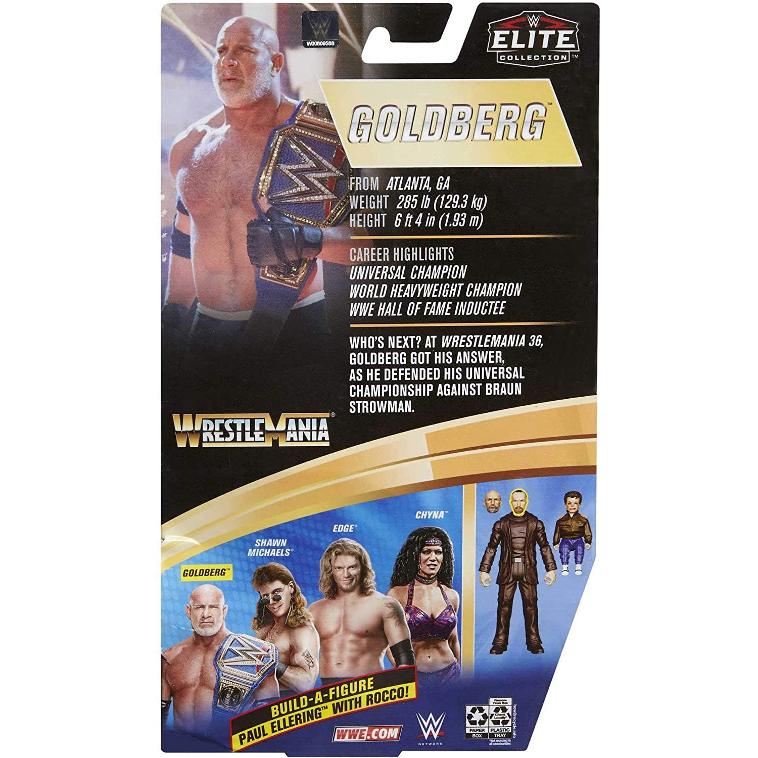 Mattel WWE Elite Collection Goldberg Wrestling Action Figure Toy w/ Accessories