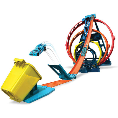 Hot Wheels GYP65 Track Builder Unlimited Triple Loop Jump Stunt Kit with Vehicle - VMInnovations